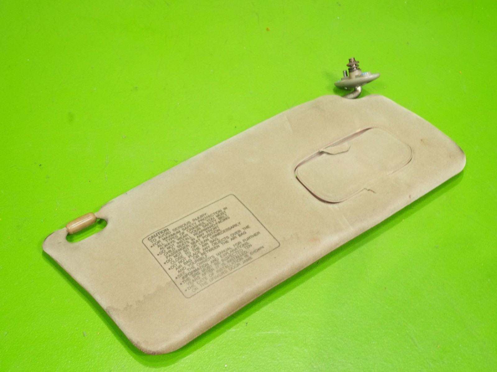 92-95 Civic EX Si coupe hatch OEM passenger right sun visor blocker guard gray