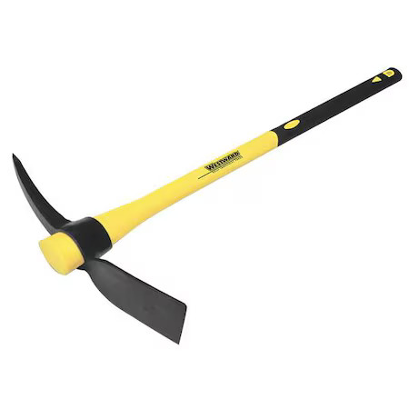 Westward 20C885 5 Lb Pick Mattock, 4 In L Head, 36 In L Fiberglass Handle
