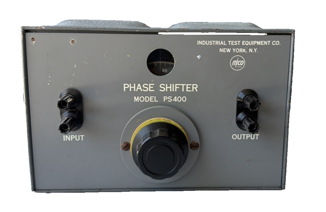 ITECO PS400 Vintage Phase Shifter Industrial Test Equipment Co New York A.38