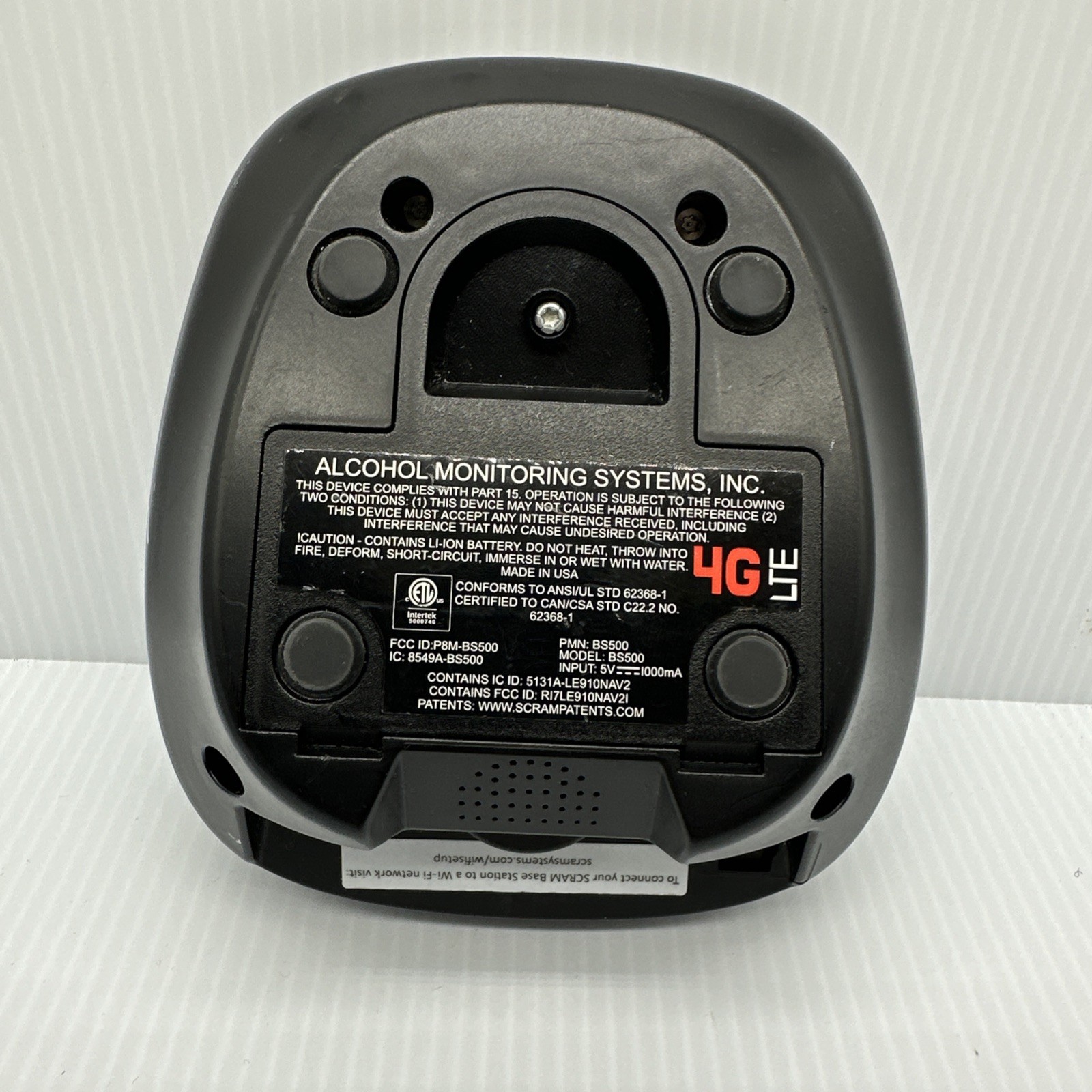 SCRAM Alchohal Monitoring System - No Base