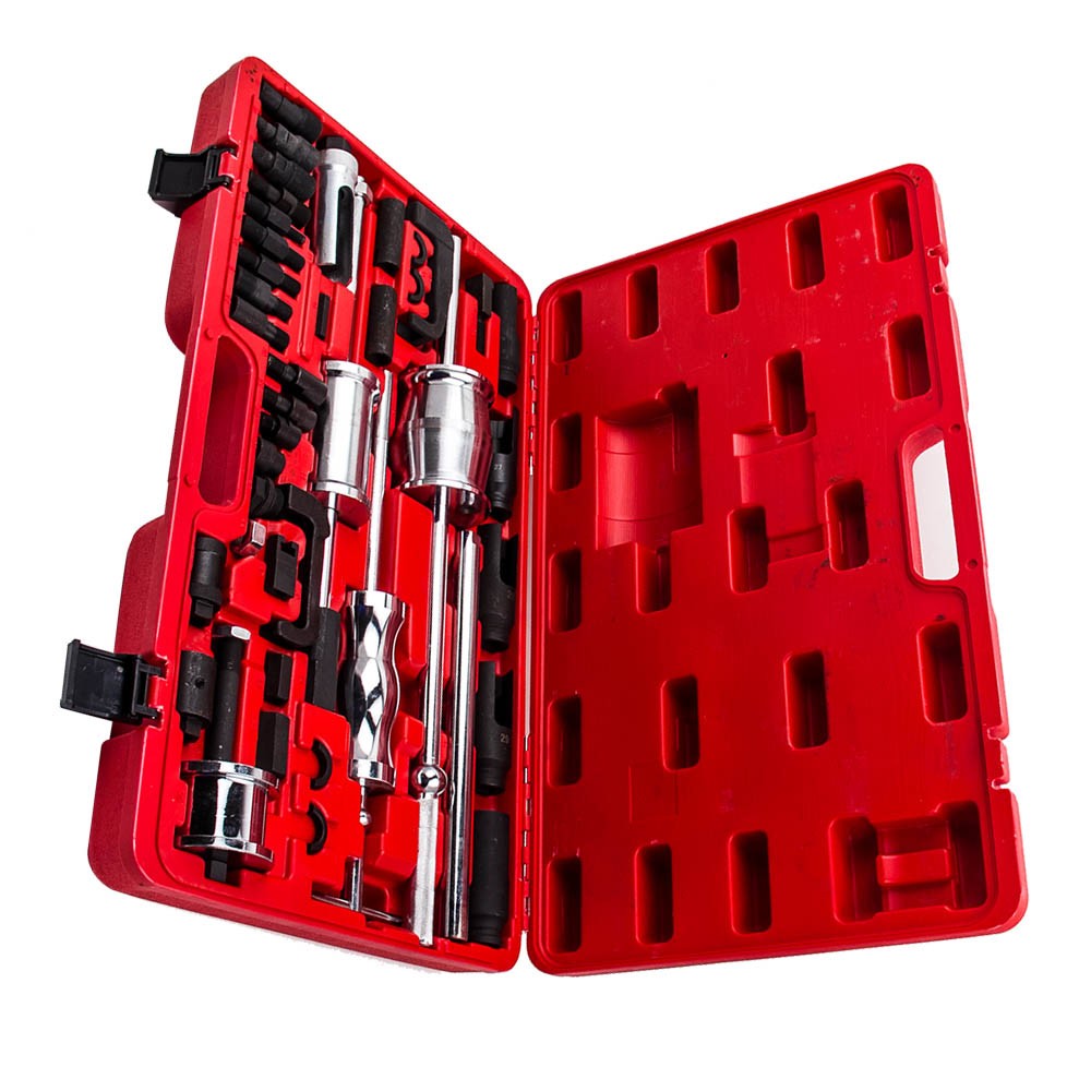 Diesel Injector Extractor Slide Hammer Puller Kit with Multiple Pull Adaptor