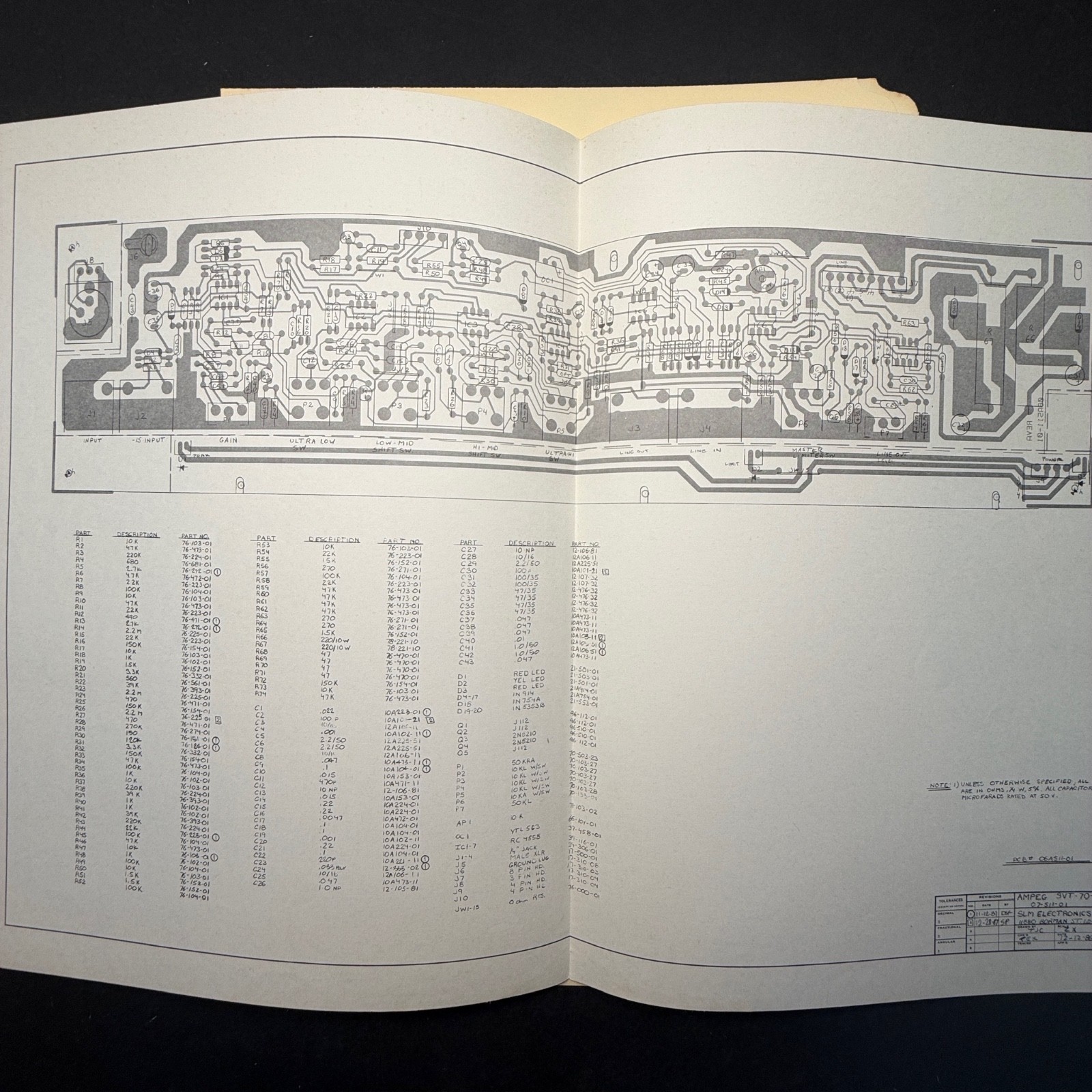 VINTAGE CRATE SVT-70T SCHEMATIC DIAGRAMS