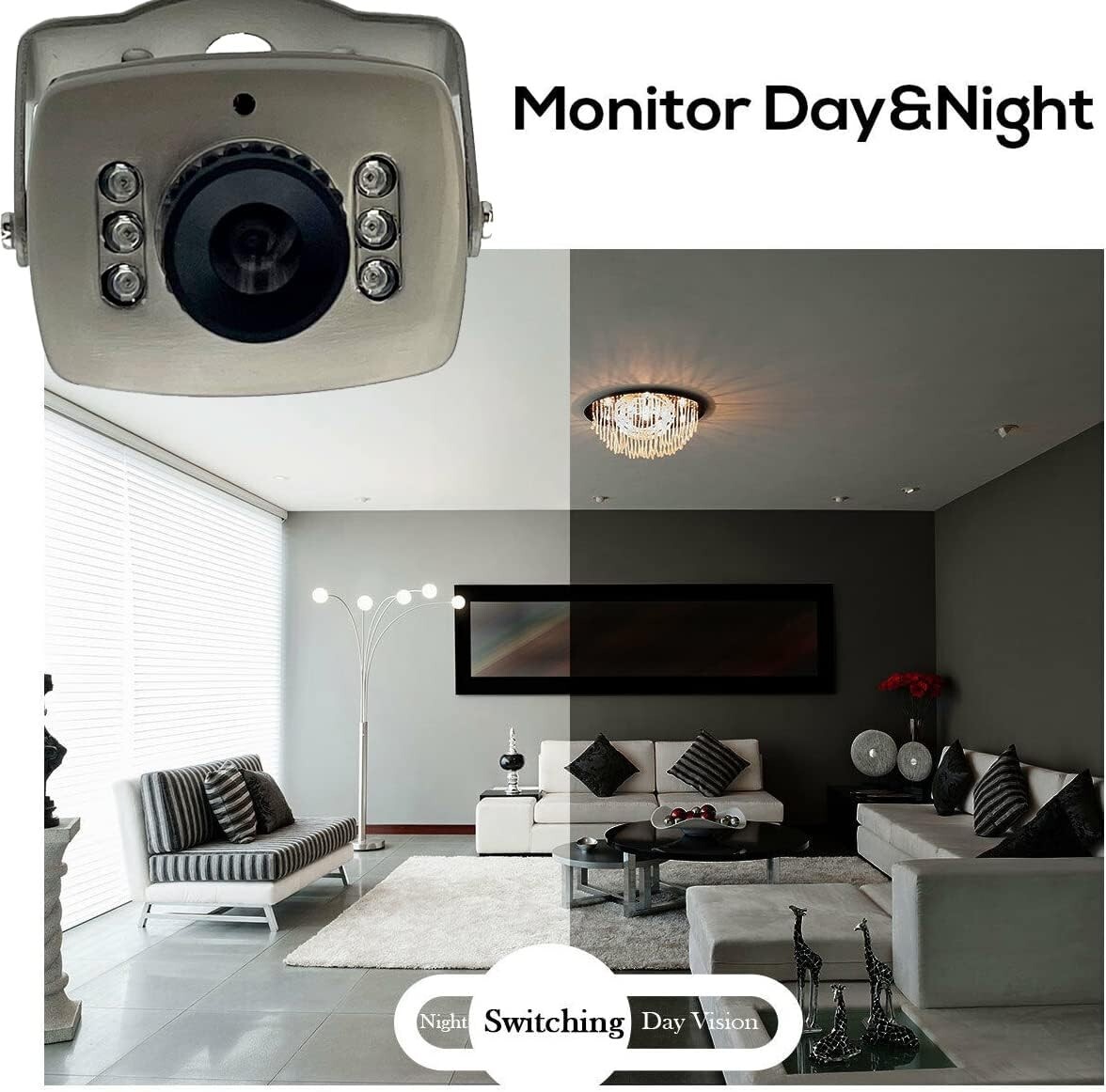CCTV 1/3 CCD 1000tvl 6mm 6 IR LED Mini Video Security Camera Waterproof +Bracket