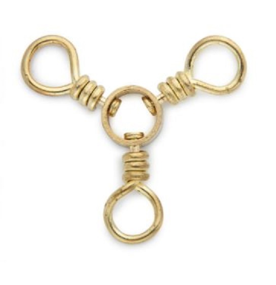 ROSCO ROMAR Brass 3-WAY SWIVEL 946 - Size 3/0 170lb Test Pack of 2