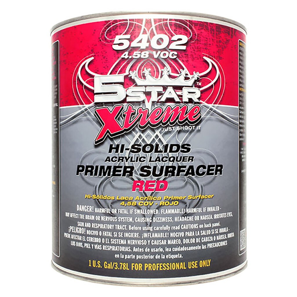 5 Star 5402, RED Acrylic Primer Surfacer (5-STAR 5402)