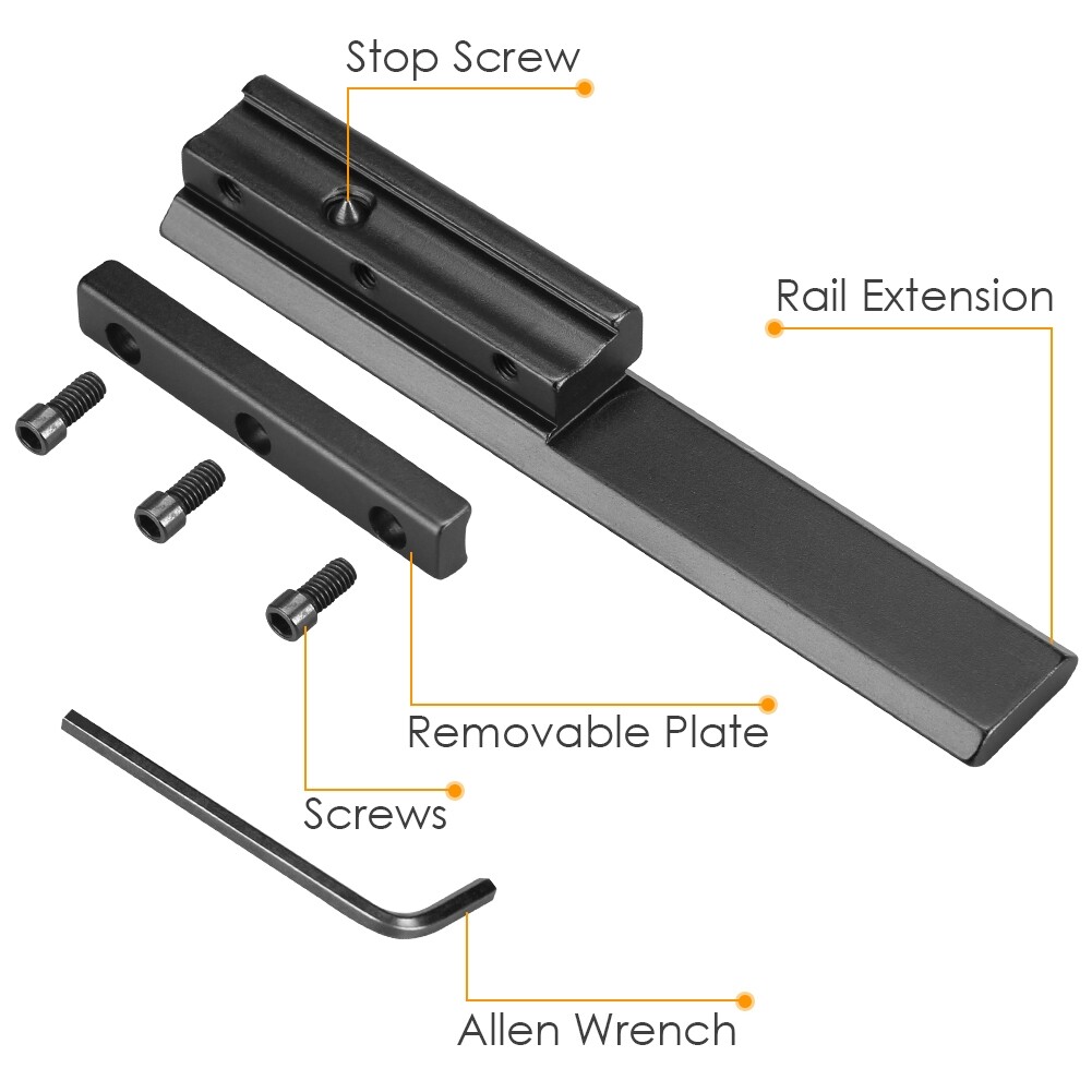 Dovetail Extension Adapter Riser Rail Mount Base 11mm Conversion to 20mm Rail