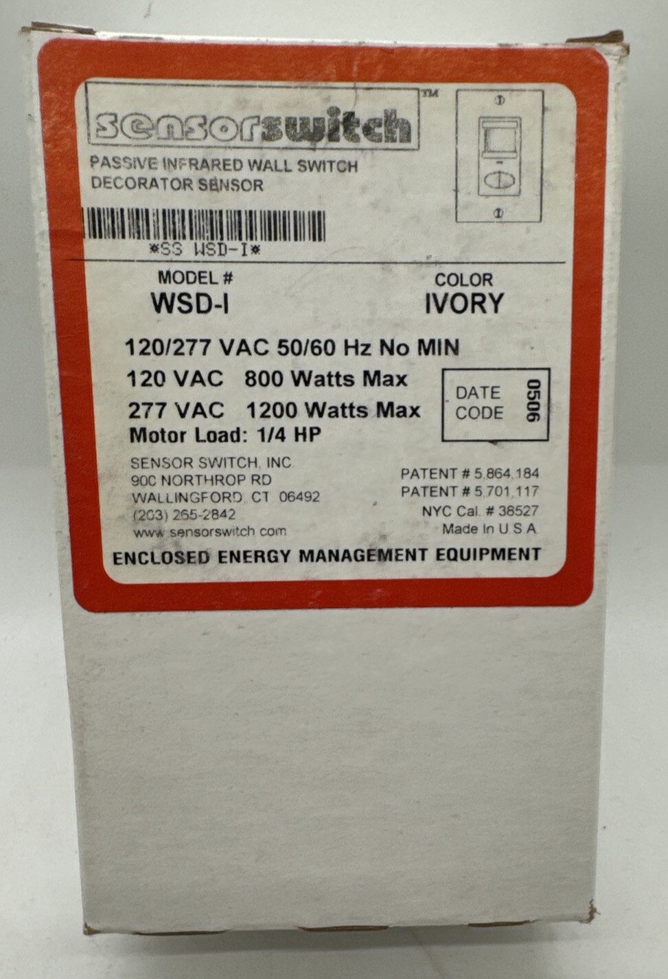 LOT OF 5 New SENSOR SWITCH WSD I PASSIVE INFRARED WALL SWITCH DECORATOR SENSOR
