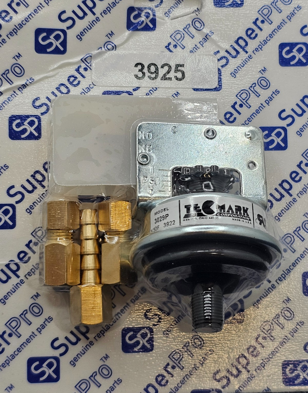 Super-Pro 3925 Universal Pressure Switch 1-5 PSI, 25 AMP Load Carrying