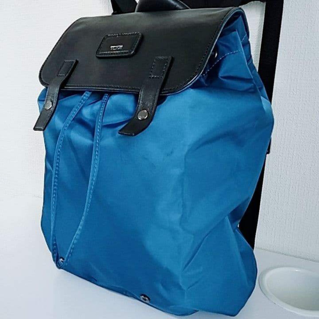Tumi Pack Away Backpack Waterproof Foldable Blue Used From Japan