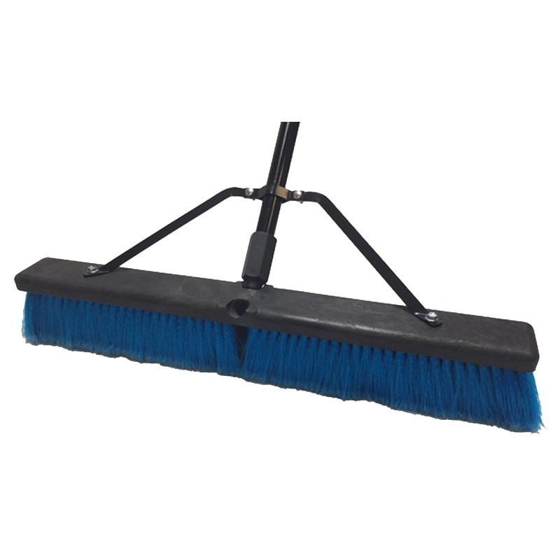 Simple Spaces 93200 Push Broom, 24 in Sweep Face, 3 in L Trim, Polypropylene Bri