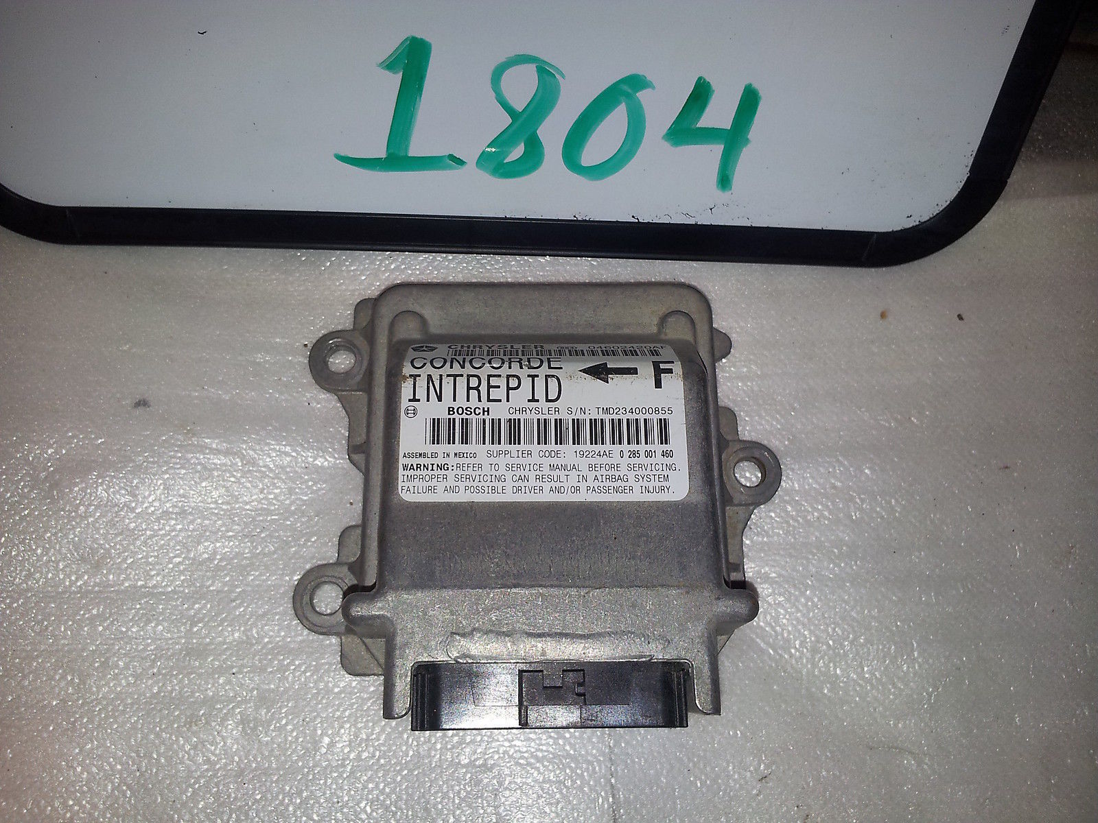 00 01 02 CONCORD INTREPID 04602420AF Supplemental Safety SRS Control Module Unit