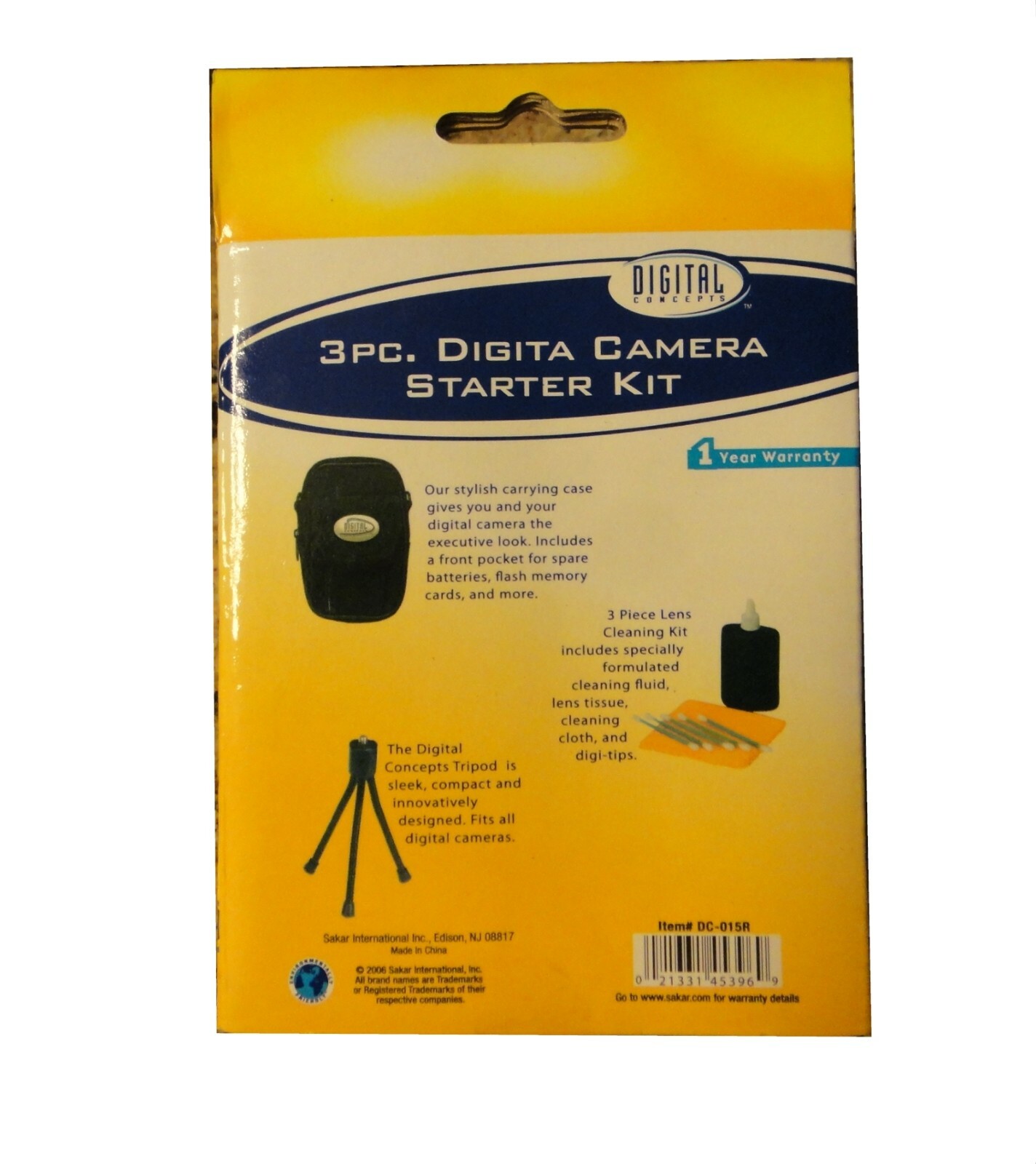 Digital Camera Accessory Kit w/ Case, Mini Tripod & Cleaning Kit, NEW IN BOX