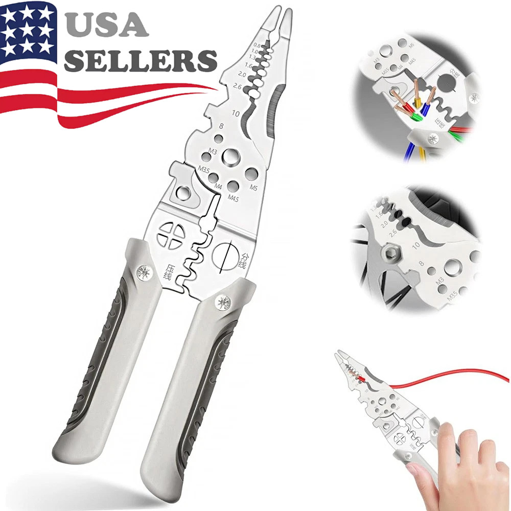 Multifunctional Wire Stripper Crimper Cable Cutter Pliers For Electrical Cable