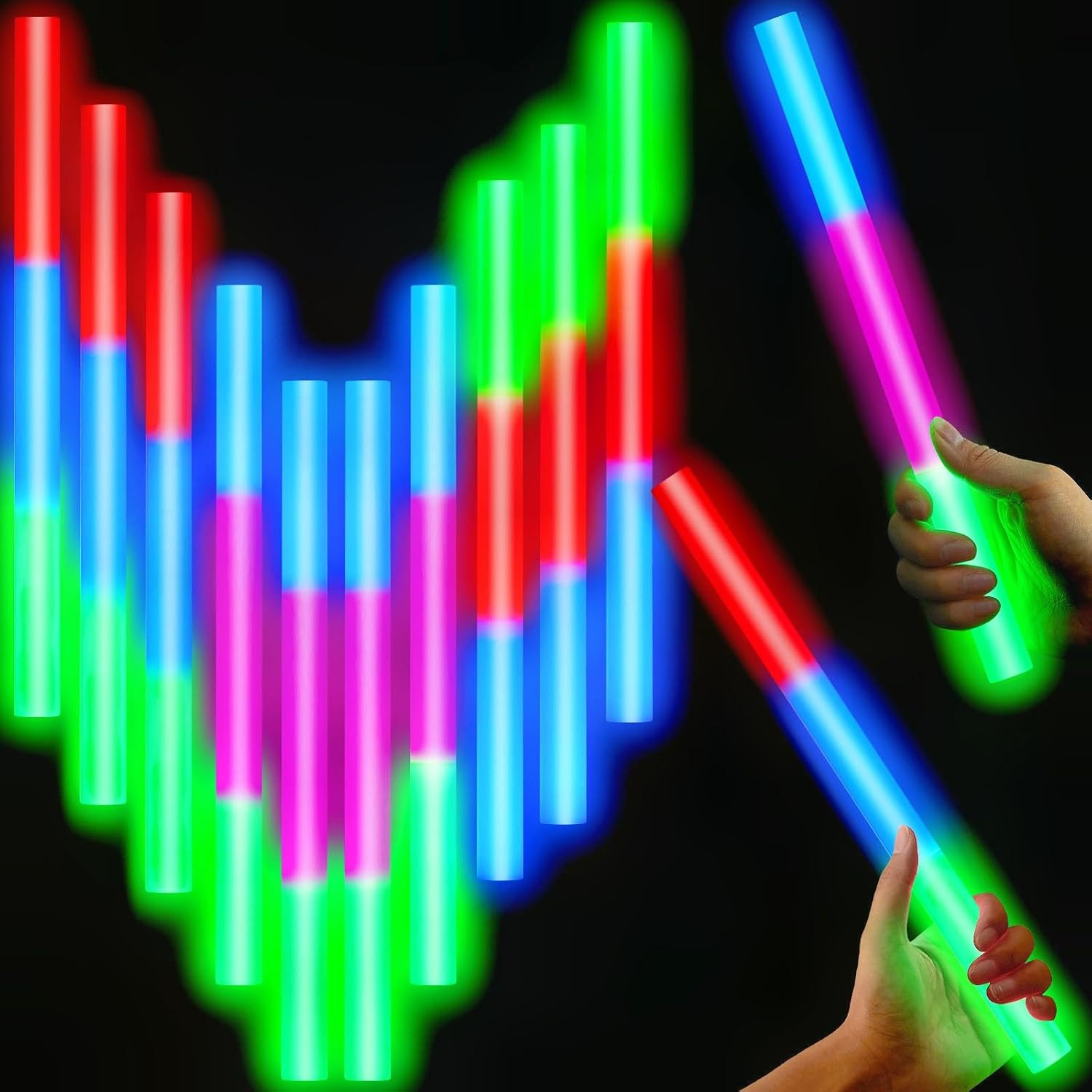 10 Pcs Large Glow Sticks Big Giant Jumbo Halloween Christmas Emergency Light Sti