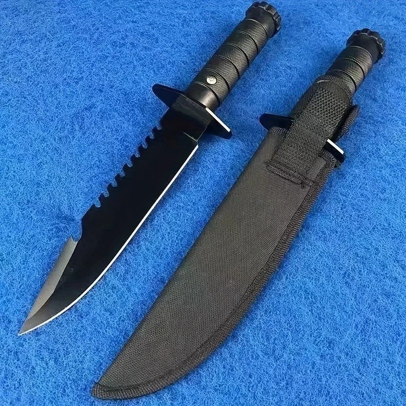 10" Tactical Survival Rambo Hunting Fixed Blade Army Bowie with Sheath