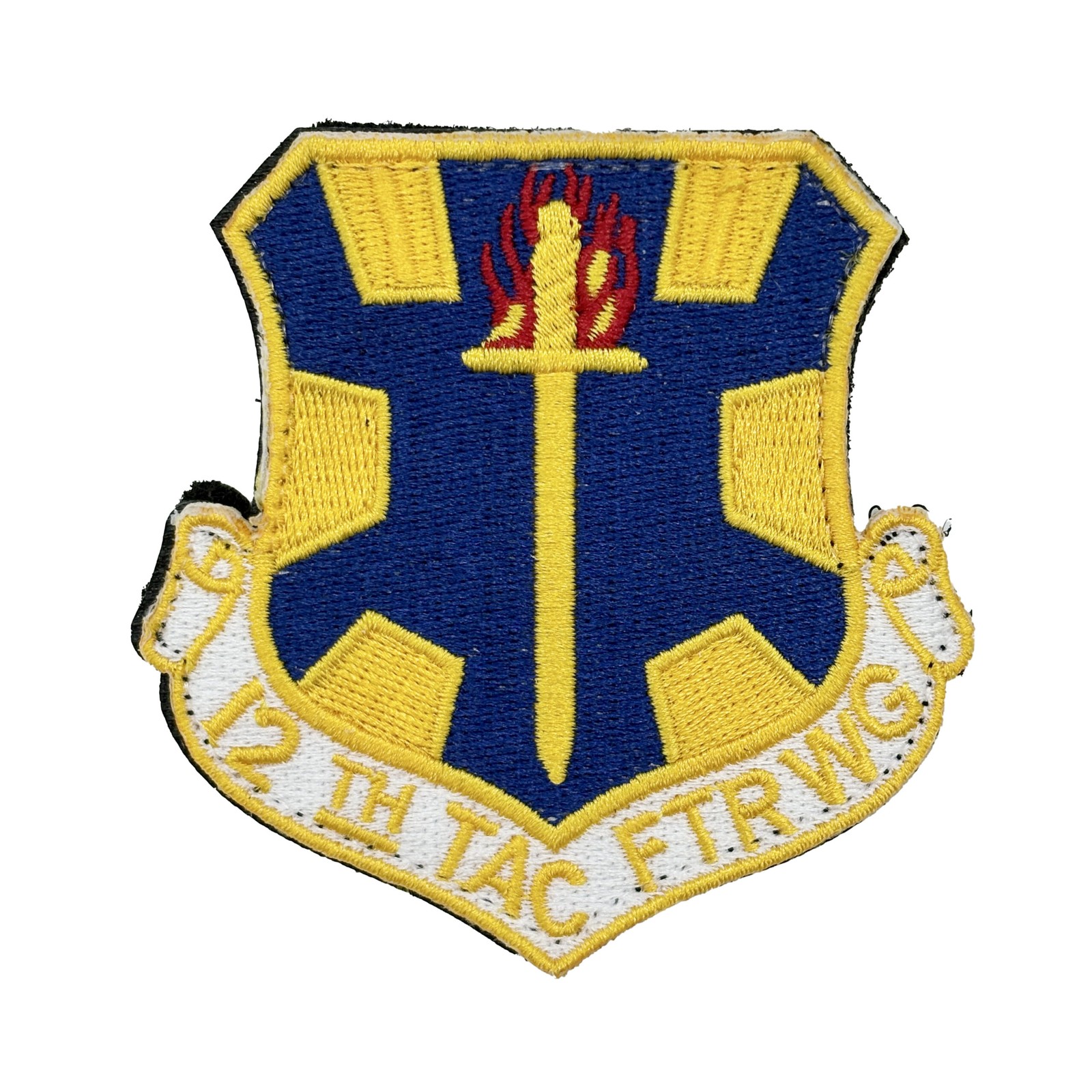 12th Tactical Fighter Wing (12 TFW), 3in, Iron-on/Sew On, Patch