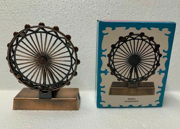 FERRIS WHEEL BRONZE DIE CAST METAL COLLECTIBLE PENCIL SHARPENER NEW / BOX
