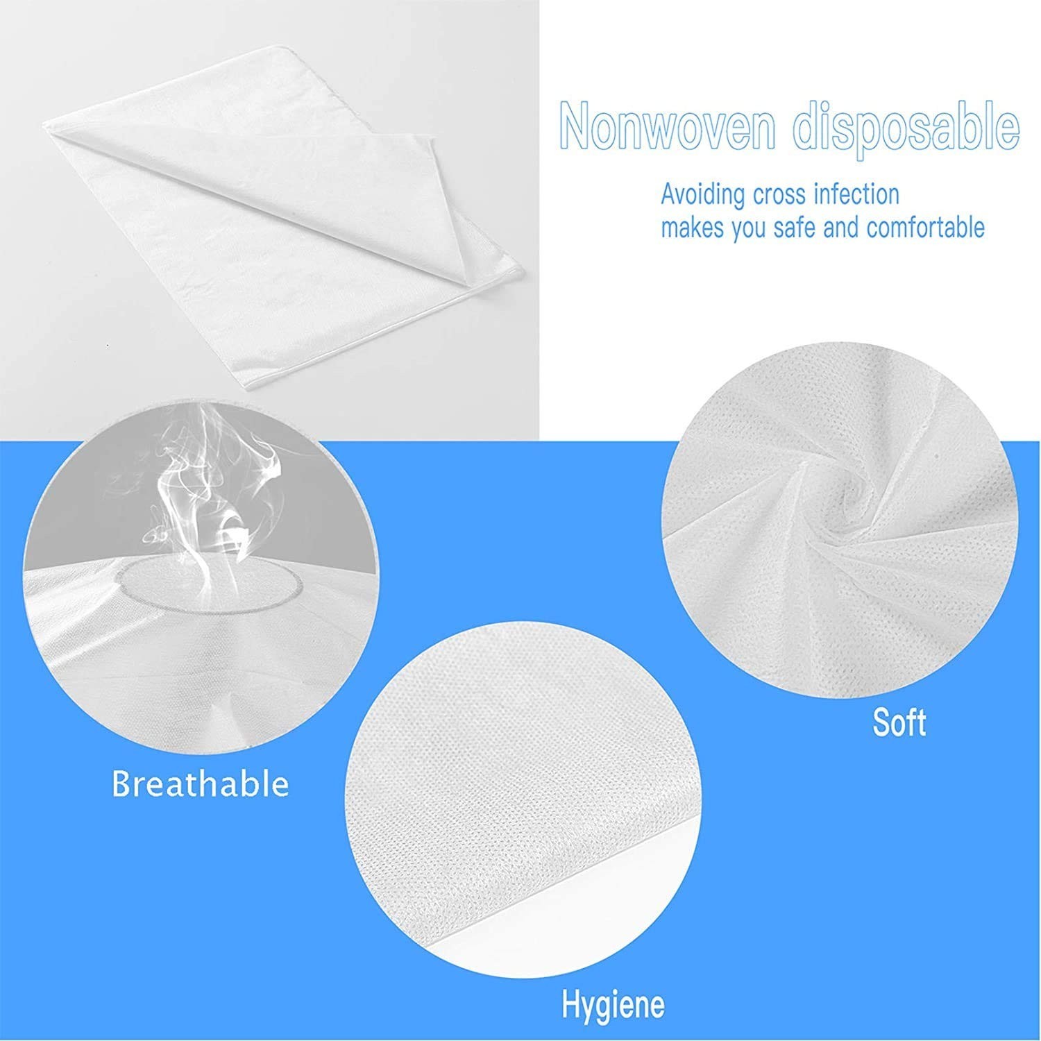 Lightweight Disposable Massage Table Covers - 20 PCS, 31.5" x 70.8" Rectangular
