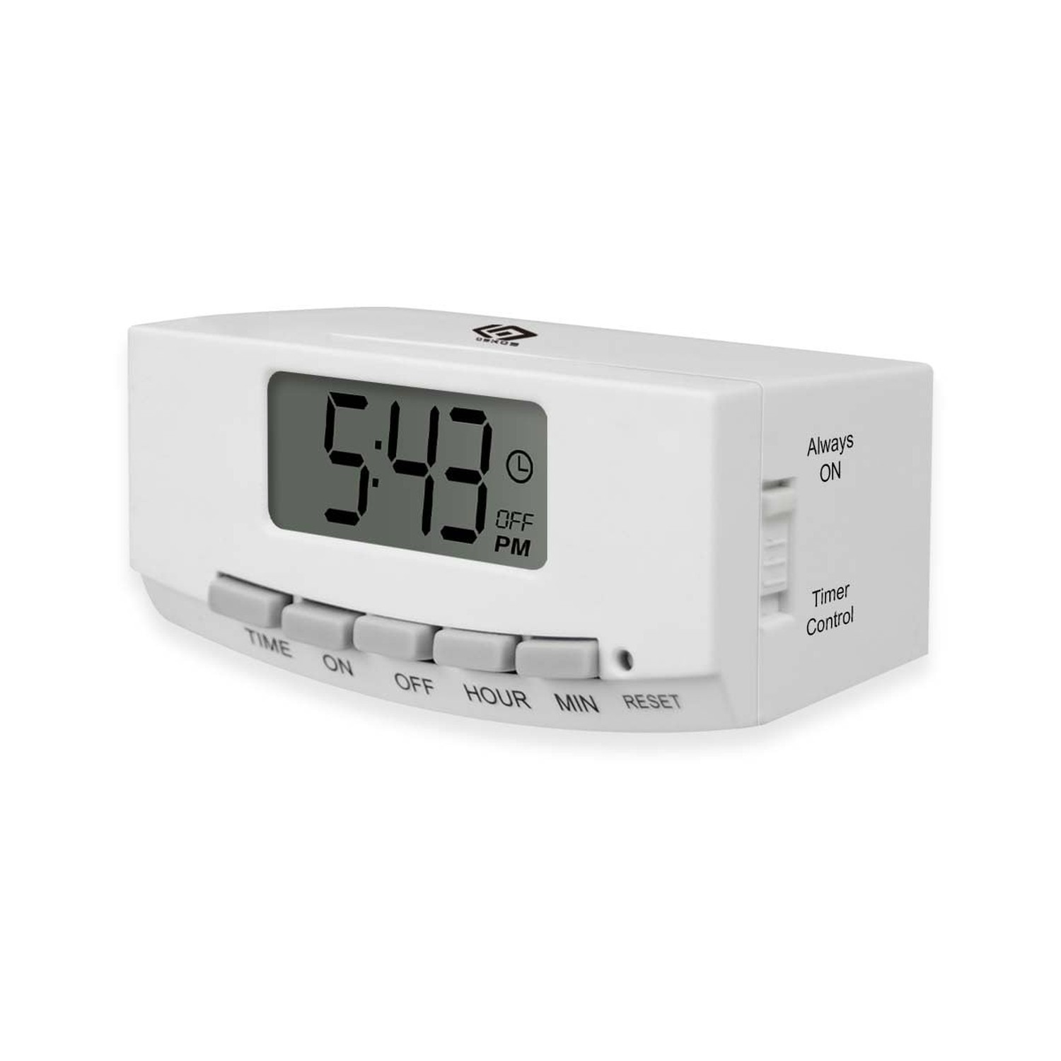 OSKOS 2-Pack Indoor 24-Hour Programmable Indoor Digital Timer with Polarized ...