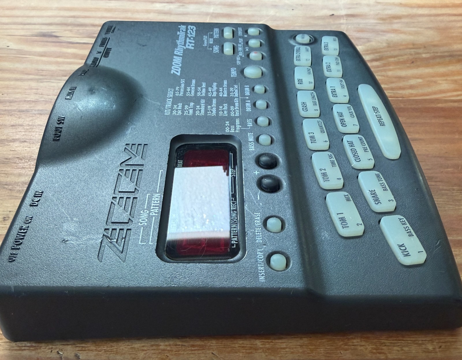 ZOOM RT-123 RhythmTrack Electronic Drum Tested Working with AC Adapter