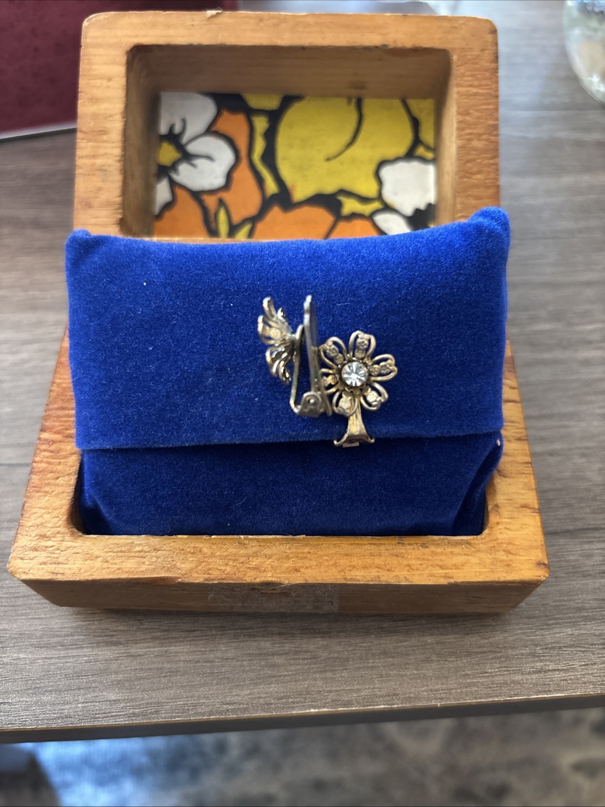 Vintage Flower Clip-On Earrings