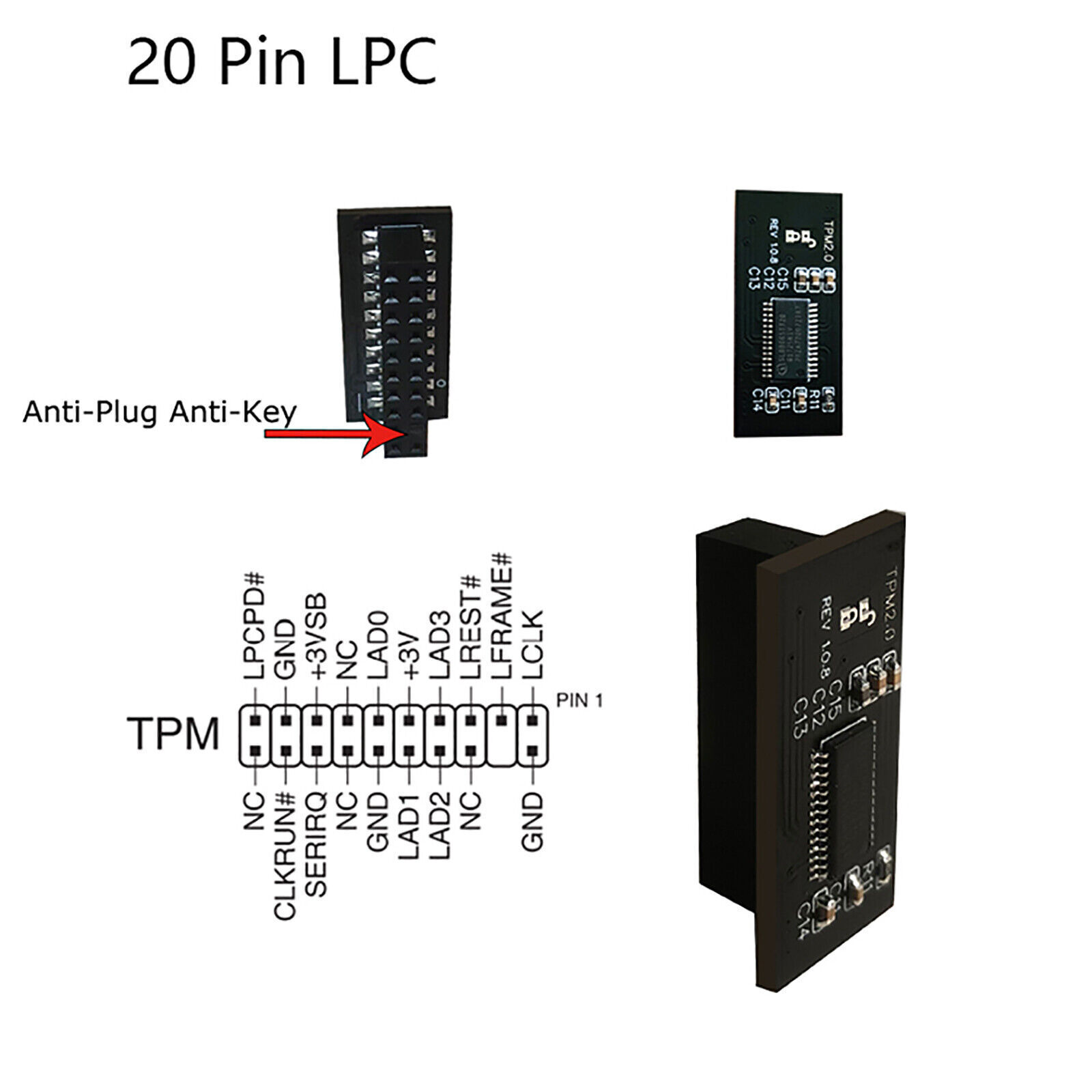TPM2.0 Security Module Trusted Platform for MSI MS -4136 -4462