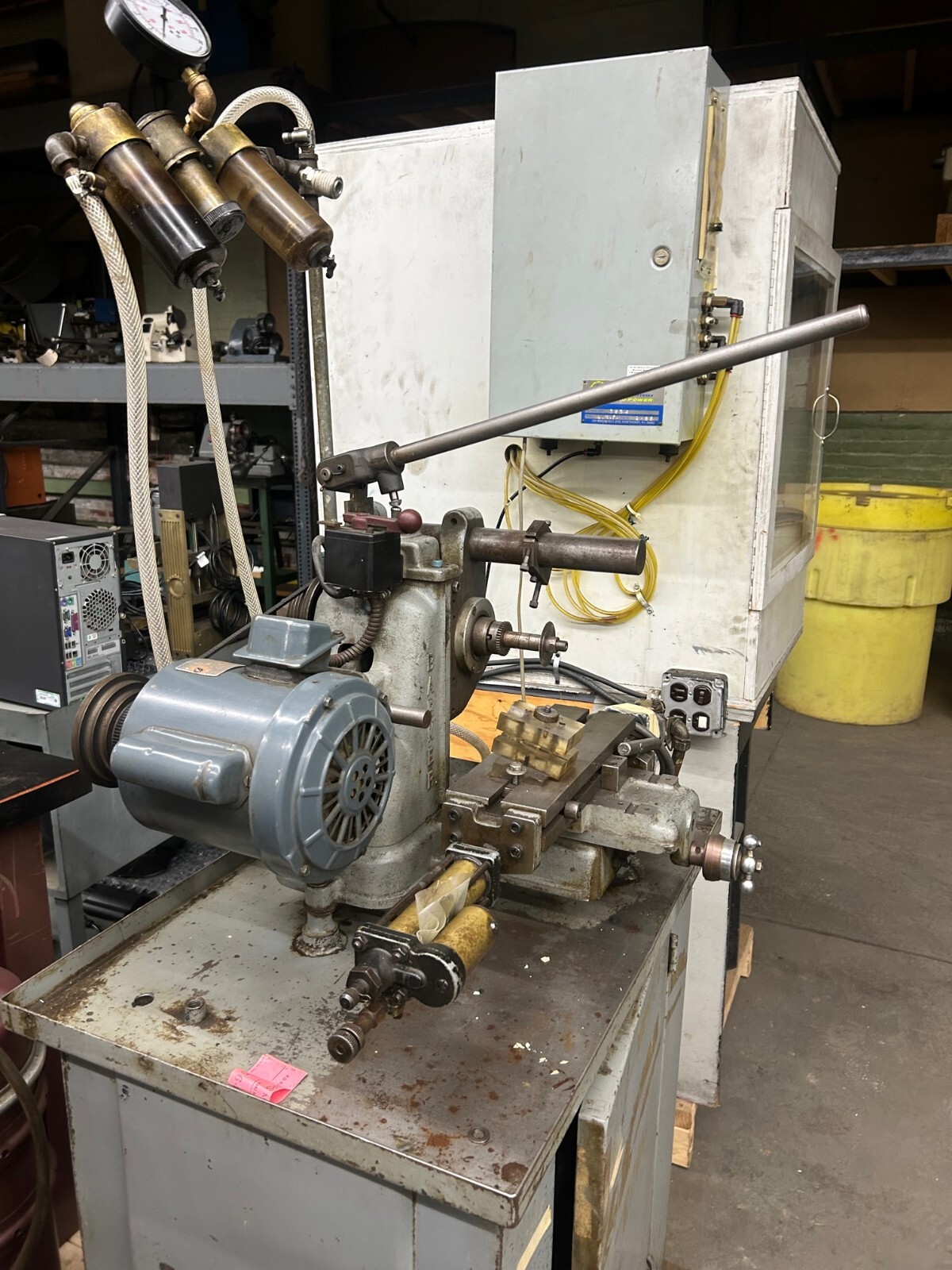 Barker Horizontal Production Mill Model PM With Cabinet Base, Pneumatic Feeds