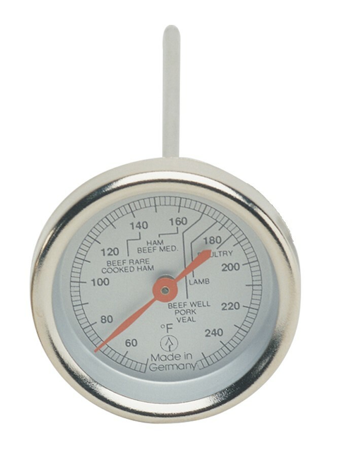 Analog Stainless Steel Meat Thermometer with Handle 2 inch Diameter Scale