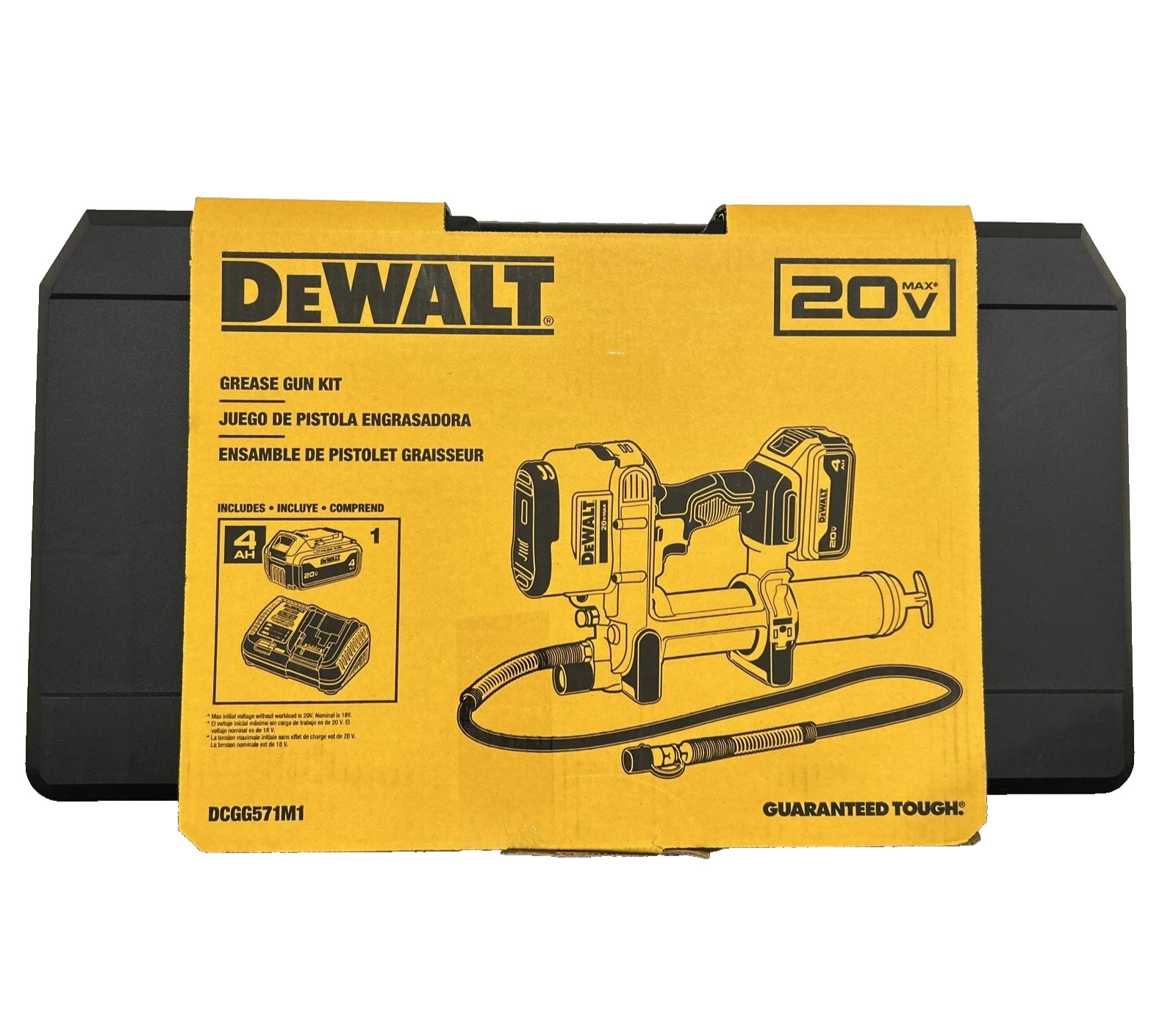 DEWALT DCGG571M1 20V GENUINE! Cordless 10,000 PSI Variable Speed Grease Gun Kit