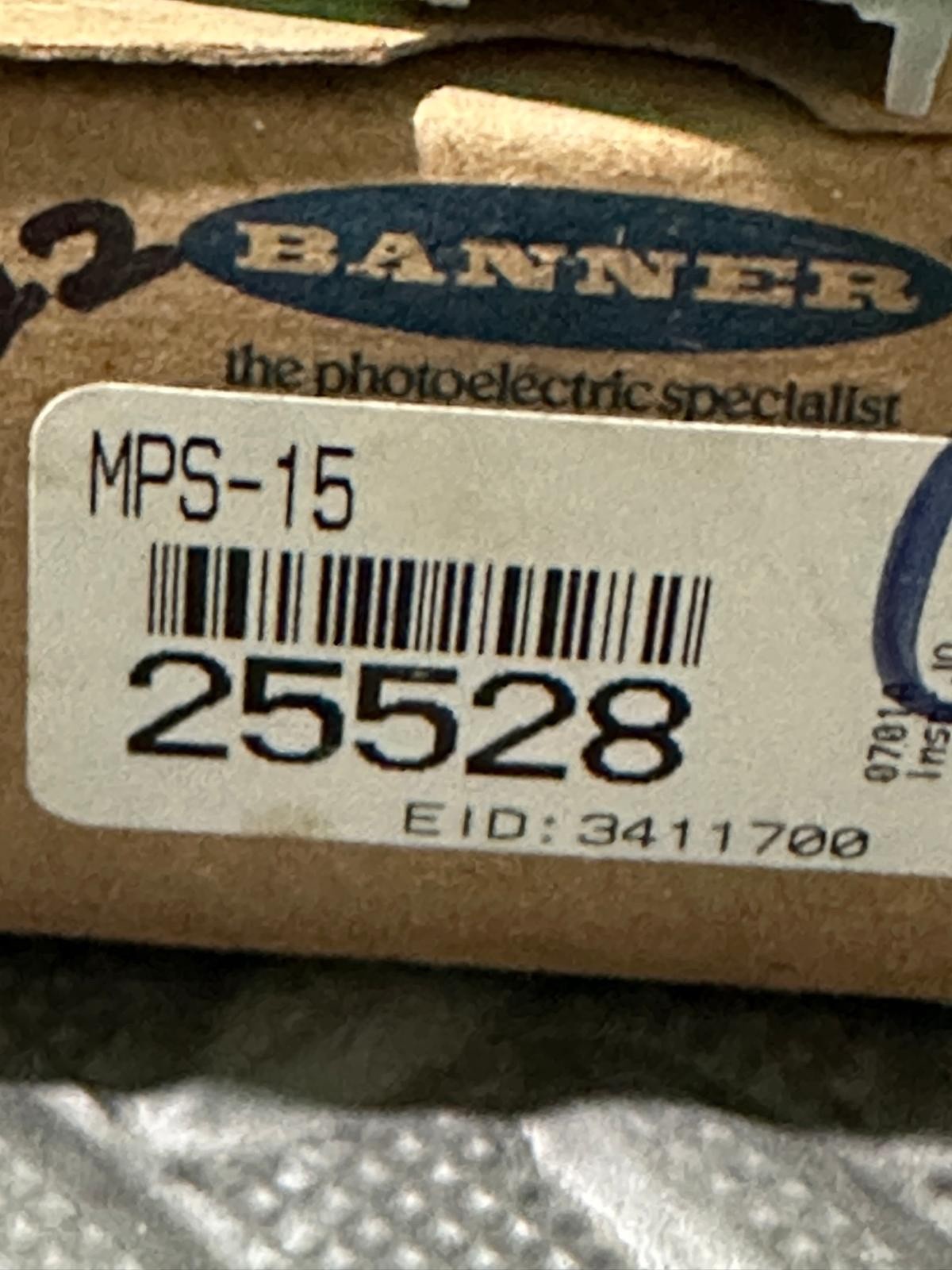 Banner MPS-15 Power Supply Module 115 VAC to 15 VDC – Sensor Interface Board
