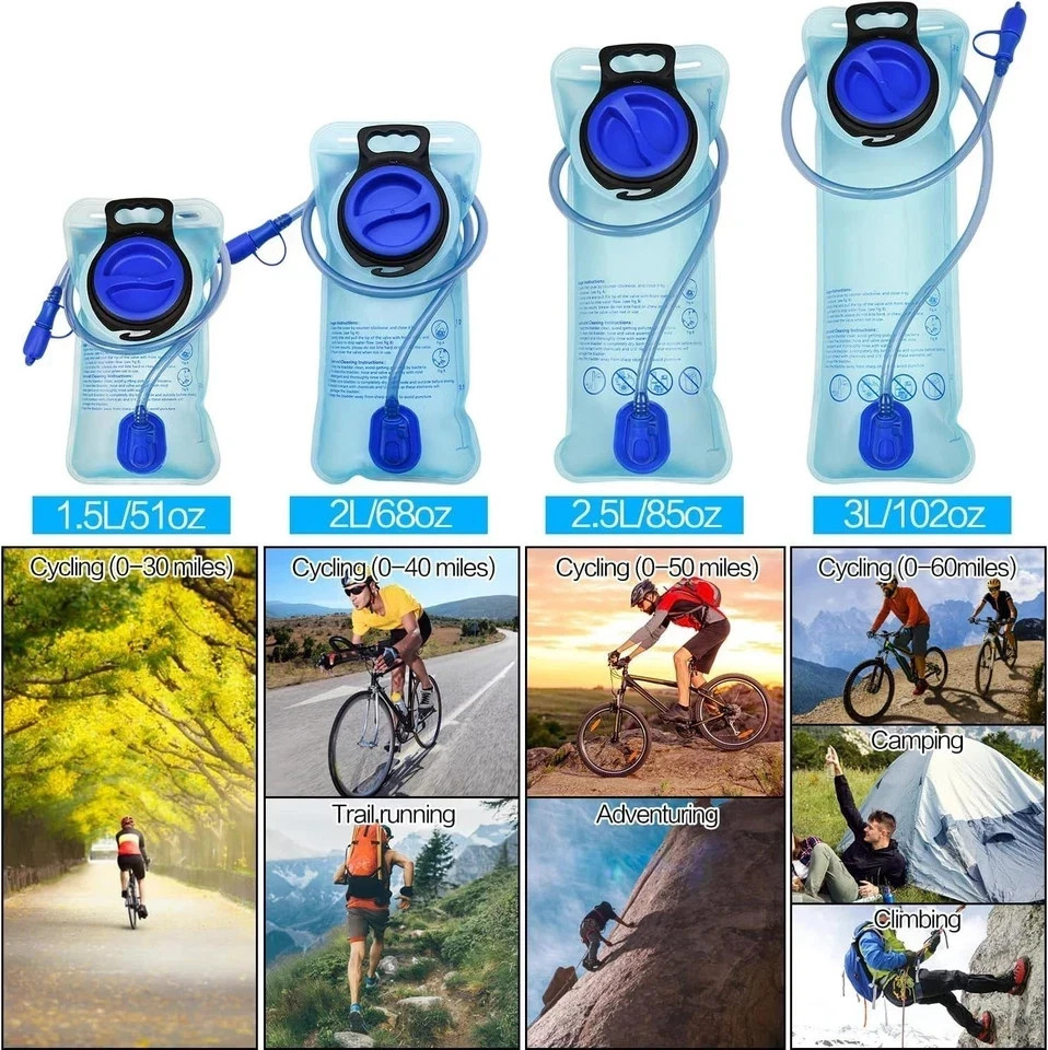 Hydration Bladder 2 L Water Pack Reservoir Camel Back Replacement Running Hiking