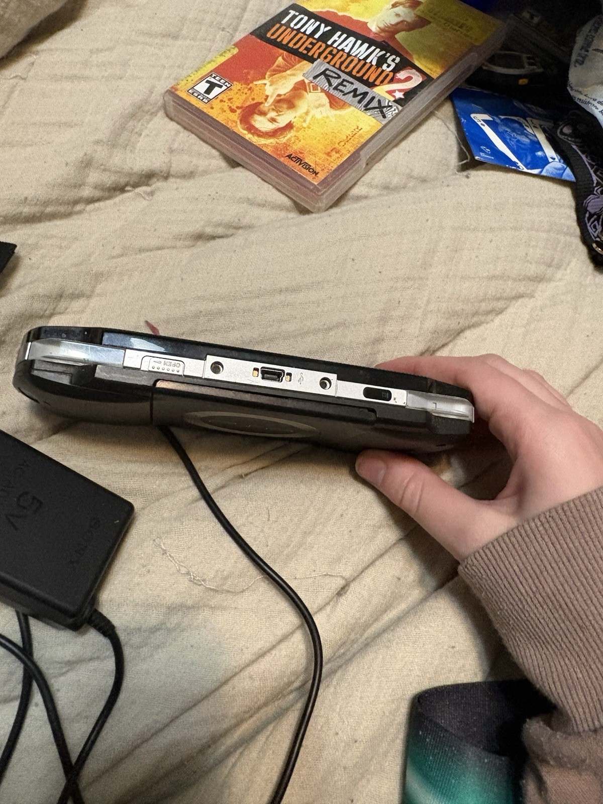 Sony PSP Black Handheld System. As is. With remote
