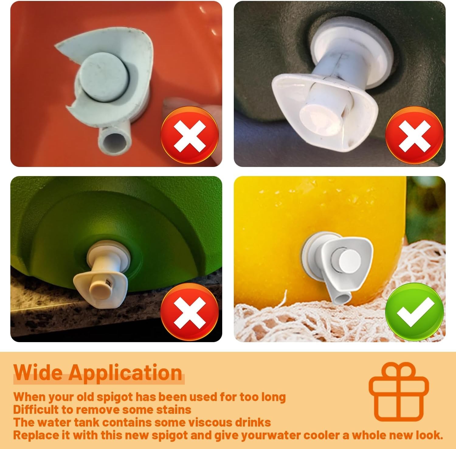 3 Pcs Push-Button Cooler Spigot Replacement, Compatible with Rubbermaid Gott Coo
