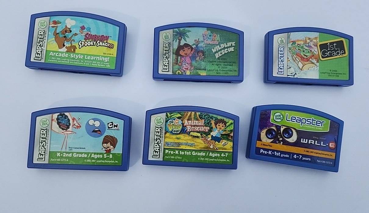 Lot of 6 LeapFrog Leapster LeapPad Explorer Learning Game Reading Cartridges