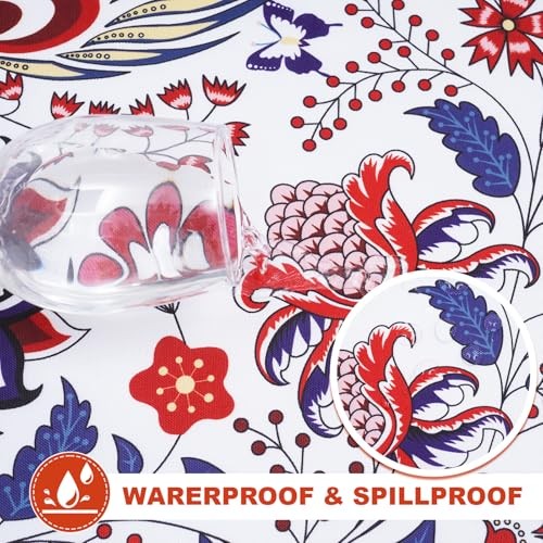 Rectangle Outdoor Tablecloth with 84" x 60" (Rectangular) Gorgeous Flowers