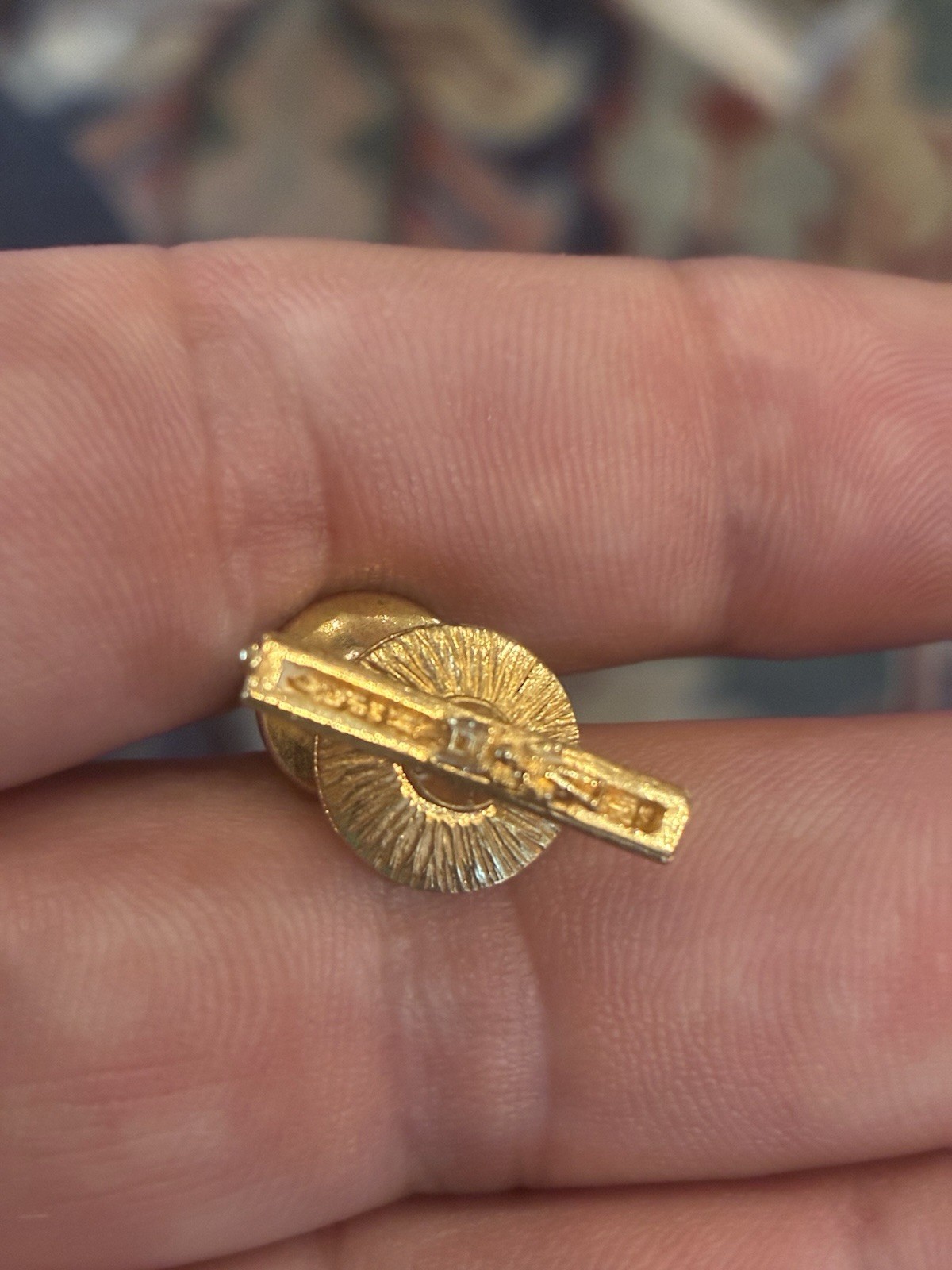 NASA Skylab 10K Gold Filled Tie Tack Balfour 1973 McDonnell Douglas Contractor