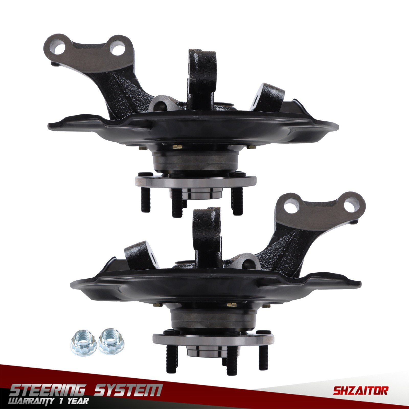 Front Steering Knuckle & Wheel Bearing Hub Assembly Pair for Lexus RX350 3.5L V6