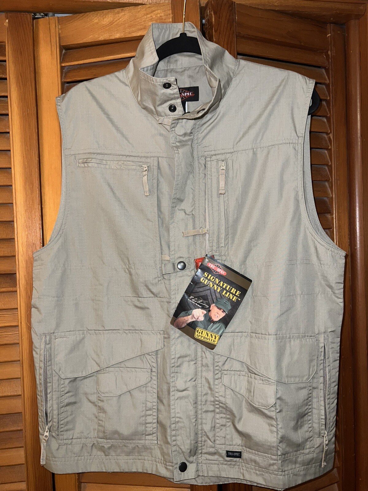 tru-spec 24/7 series tacitcal vest Gunny 65/35 Khaki New With Tags!