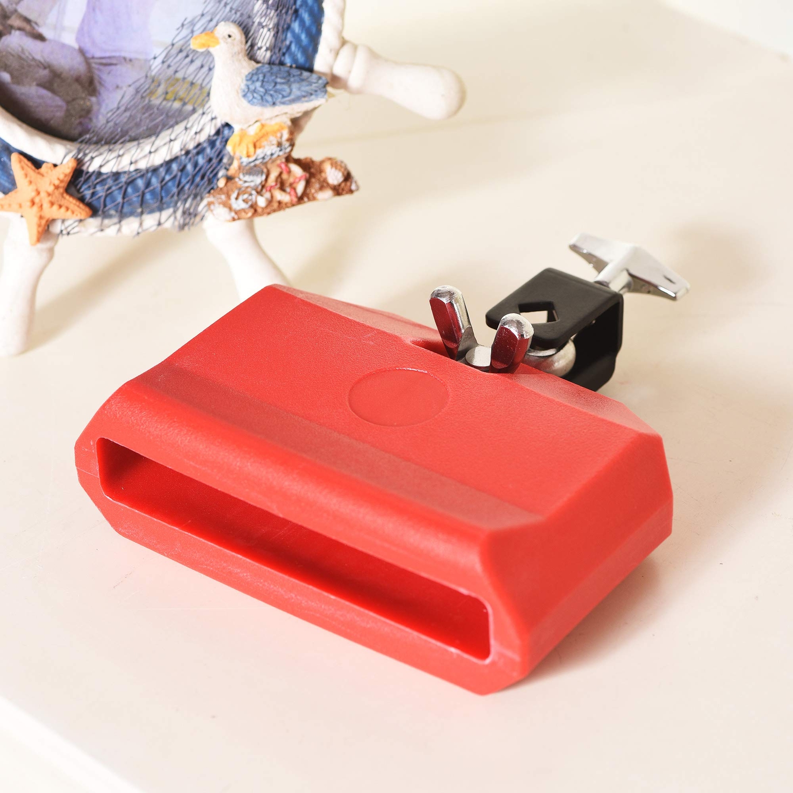 Jam Block Plastic Musical Percussion Block Latin Drum Instrument Red