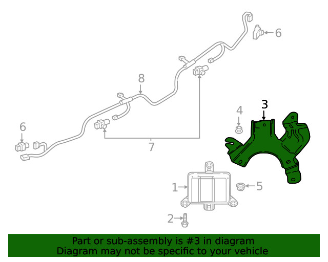 Genuine Mazda Blind Spot Detection System Warning Sensor Bracket K49B-67-ZP1