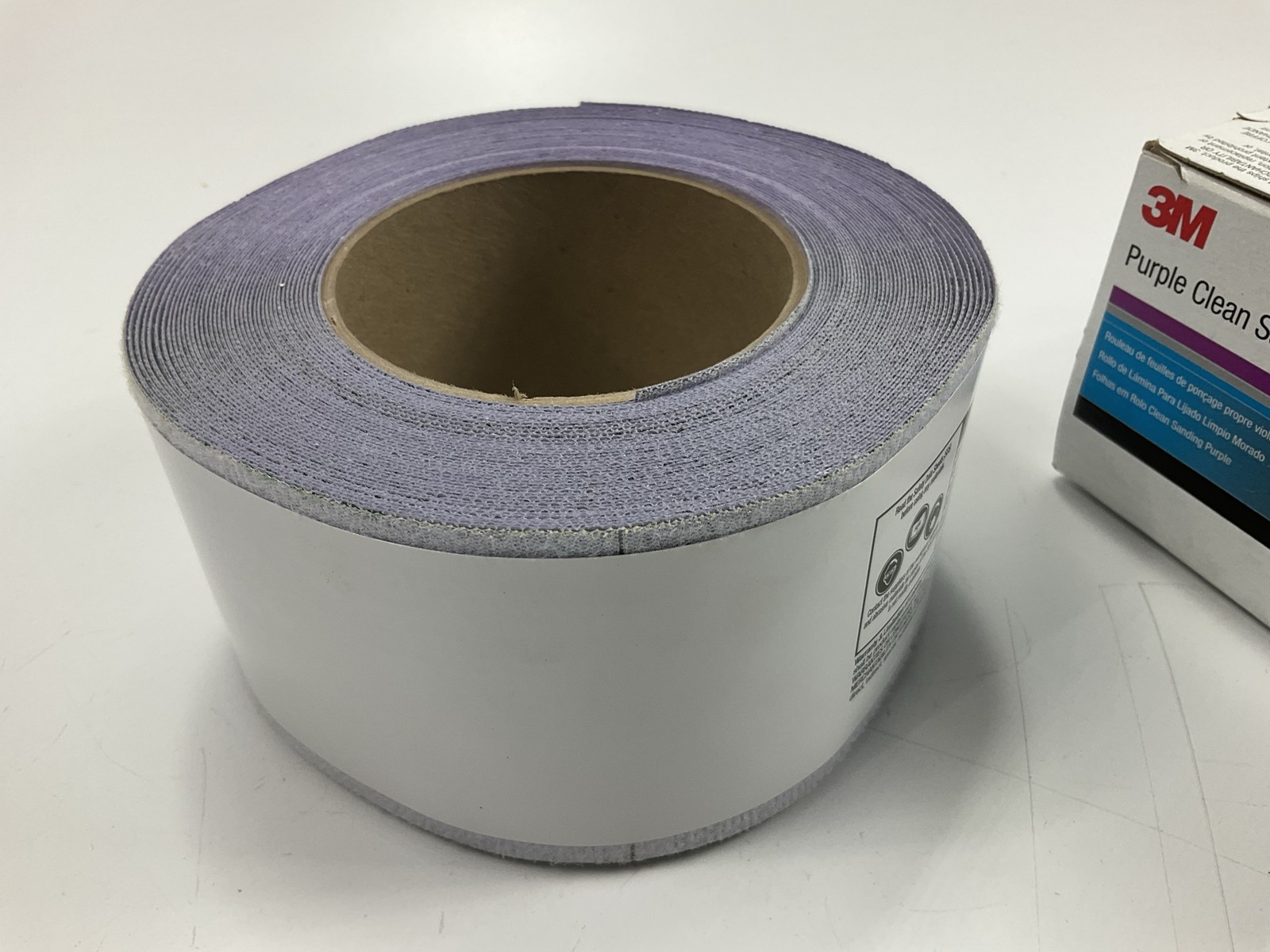3M 30702 Hookit Purple Clean Sanding 500 Grade Abrasive Sheet Roll 70mm X 12 M