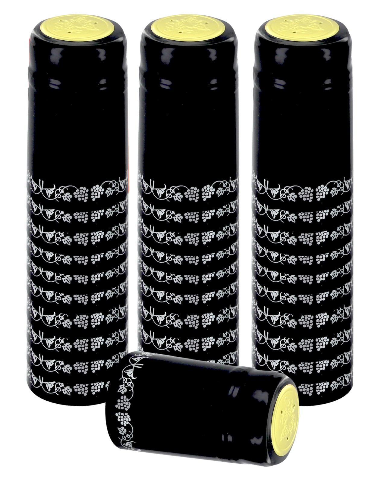 Home Brew Ohio Black With Silver Grapes PVC Shrink Capsules 30 count