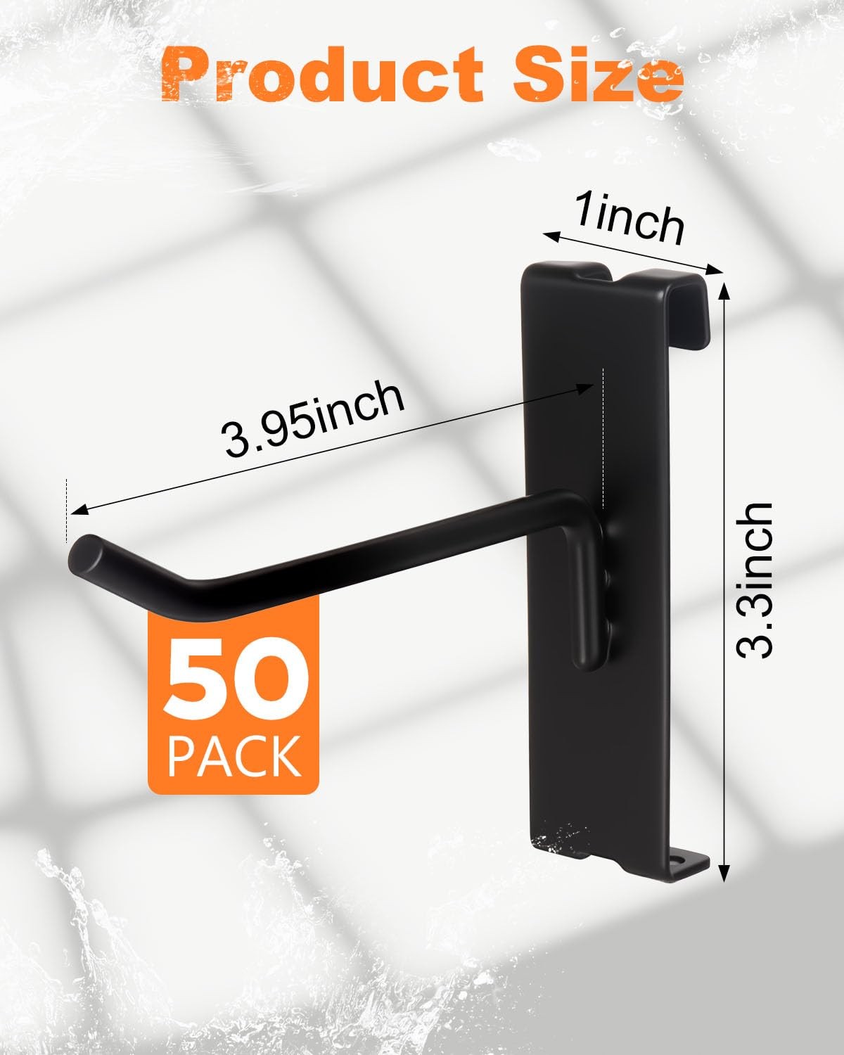 50 Pack Grid Wall Hooks, 4 Inch Heavy Duty Wire Grid Display Hooks, Gridwall ...