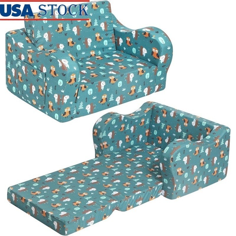 Cute Owl Kids Sofa Portable Comfy Chair Lightweight Toddler Couch Furniture New