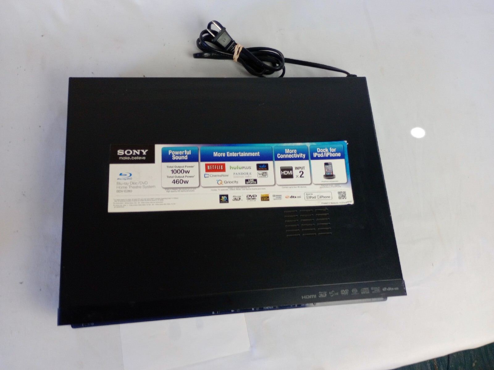 SONY BDV-E280 3D DVD Bluray / NO REMOTE Tested Great Condition