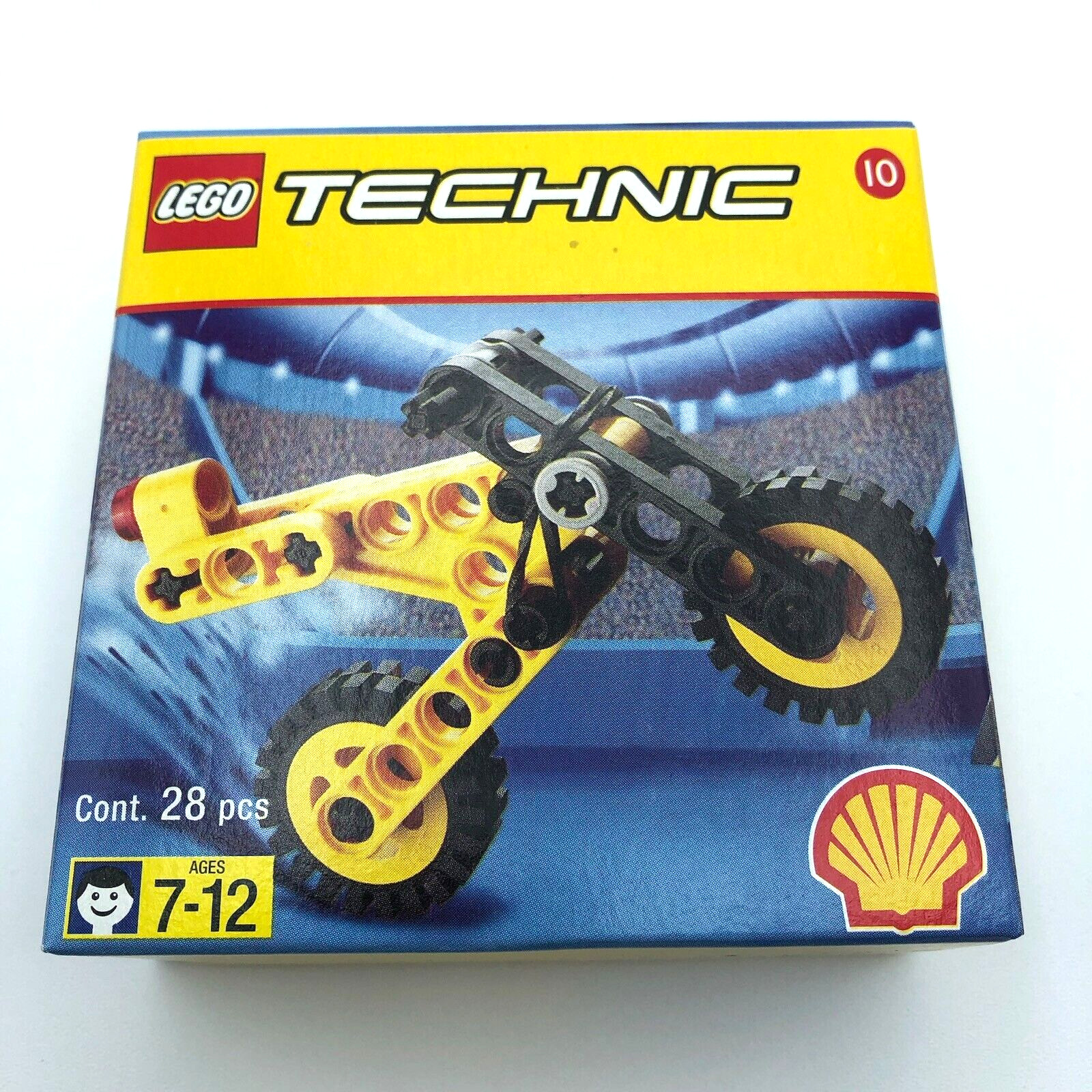 LEGO vintage Shell promo set NISB 2544 yellow Technic stunt motorcycle