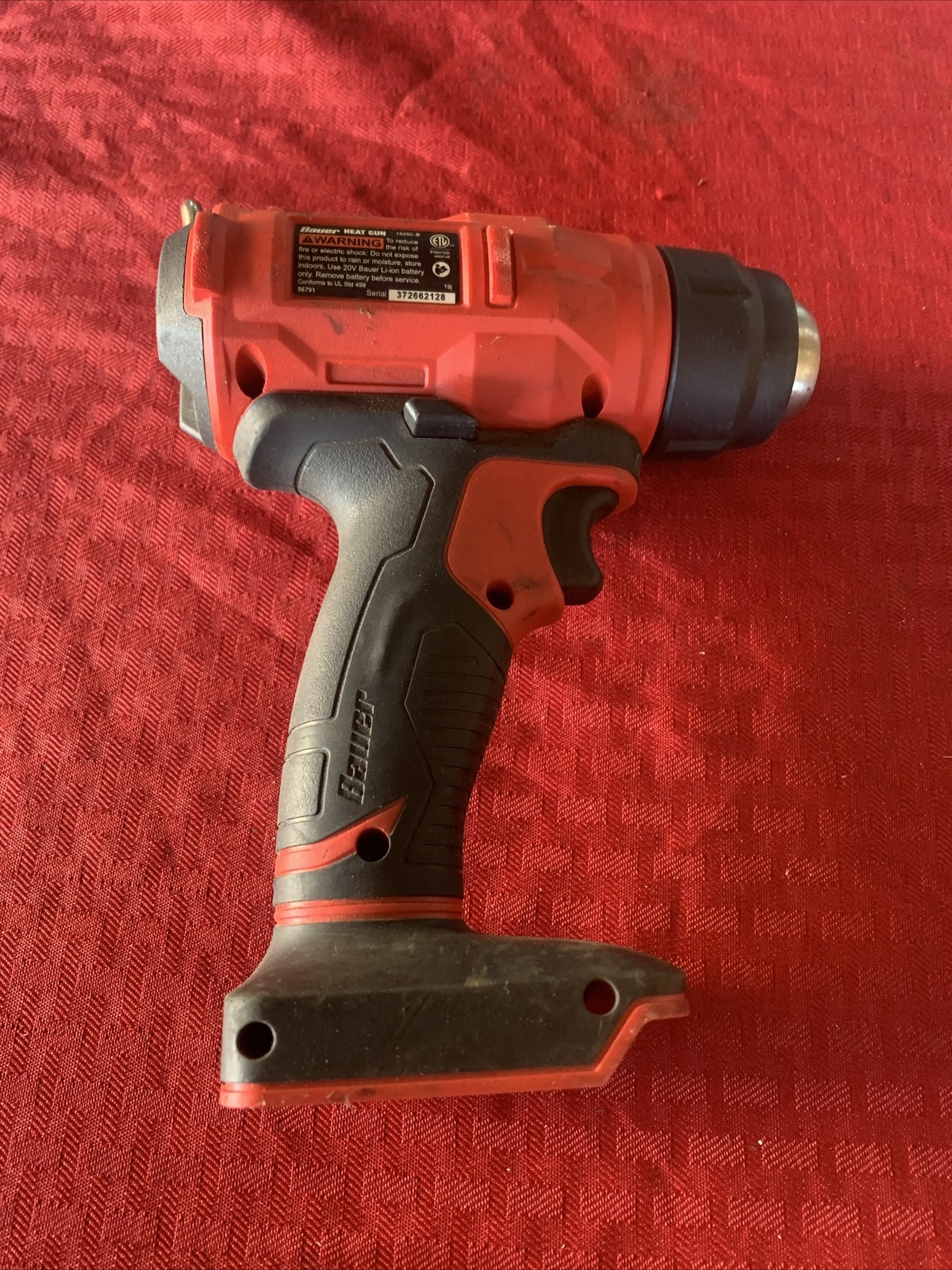 Bauer 20 volt heat gun 1925C-B tool only
