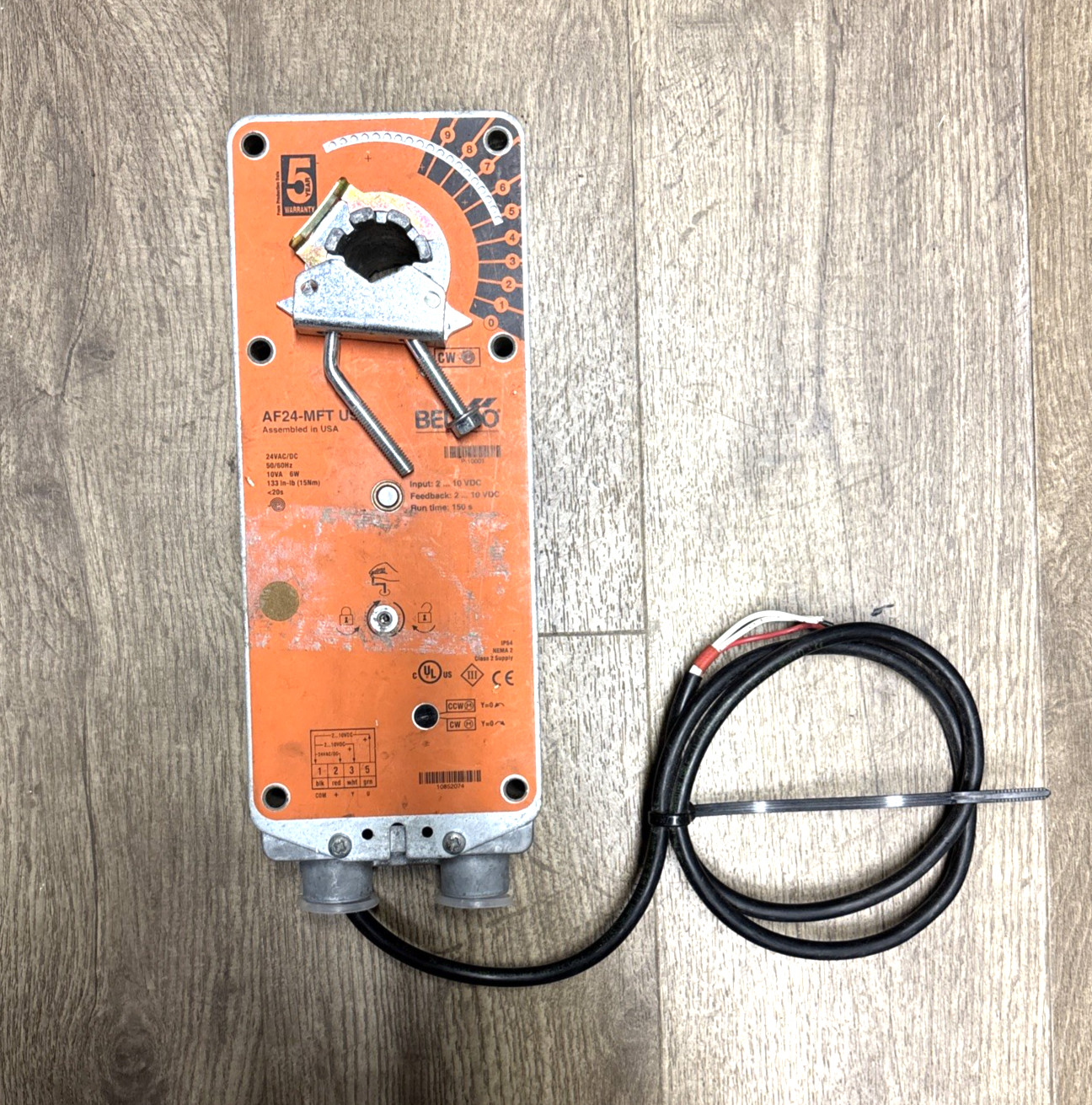 BELIMO AF24-MFT US Damper Actuator, 180 in-lb [20 Nm], Spring return, AC/DC 24 V