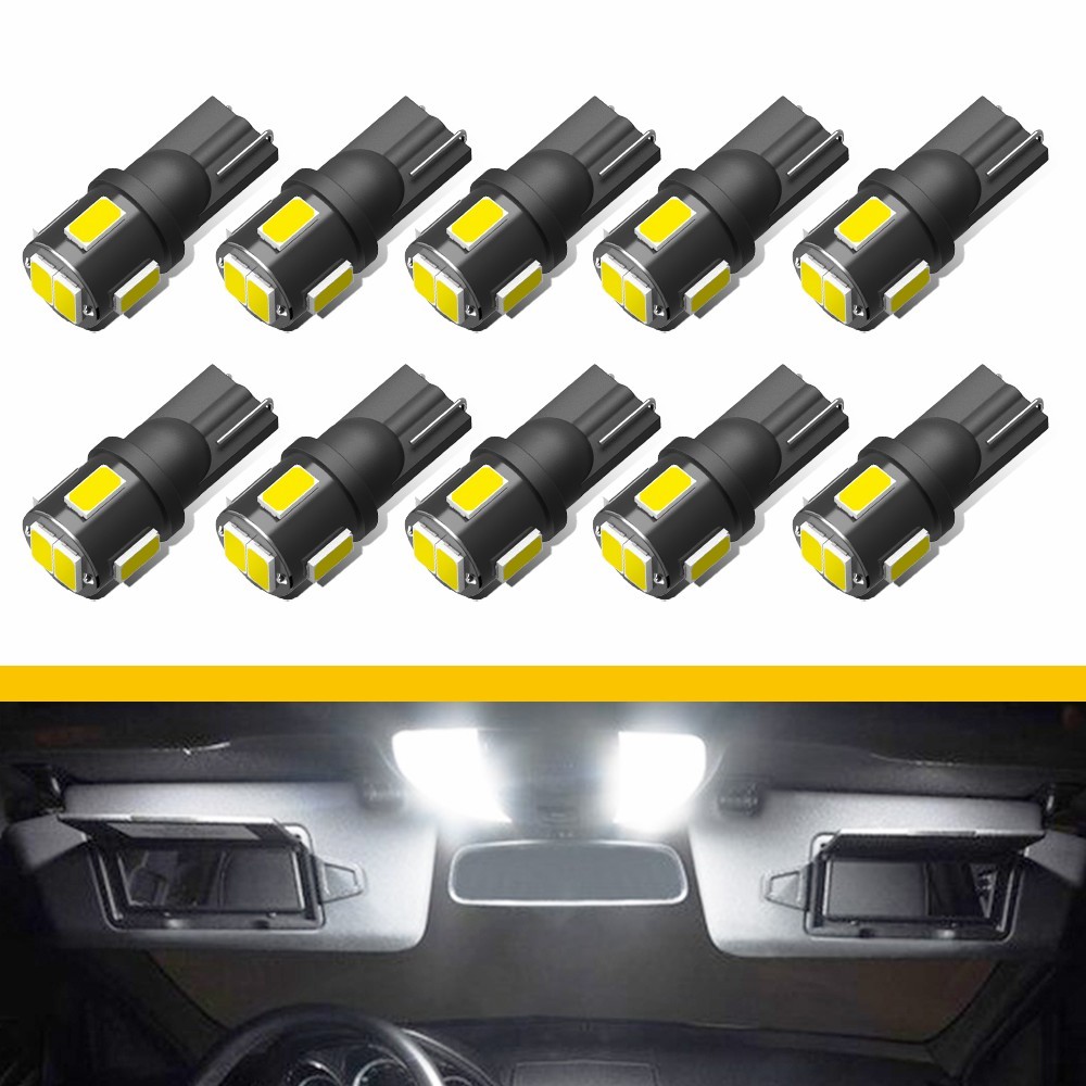 AUXITO LED License T10 Plate Light Bulbs 6500K Super Bright White 168 2825 194
