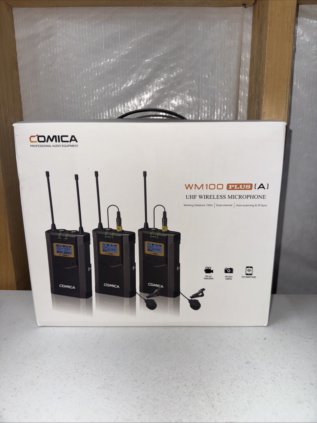 CoMica UHF 48 Channel Wireless Dual Lavalier Microphone System CVM-WM100 PLUS
